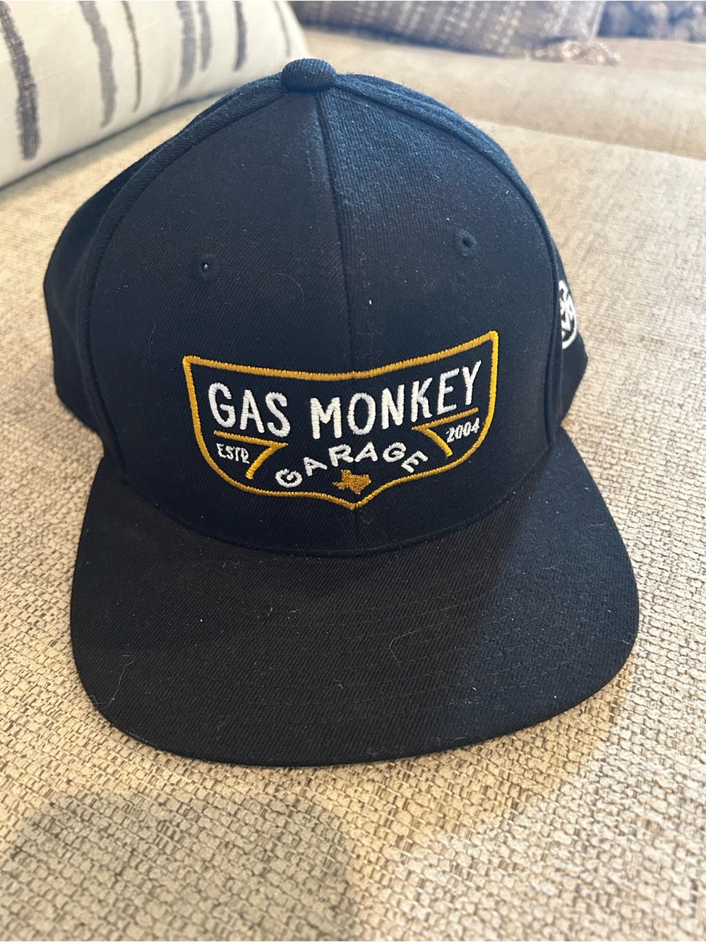 Gas Monkey Garage Black Logo Snapback Hat